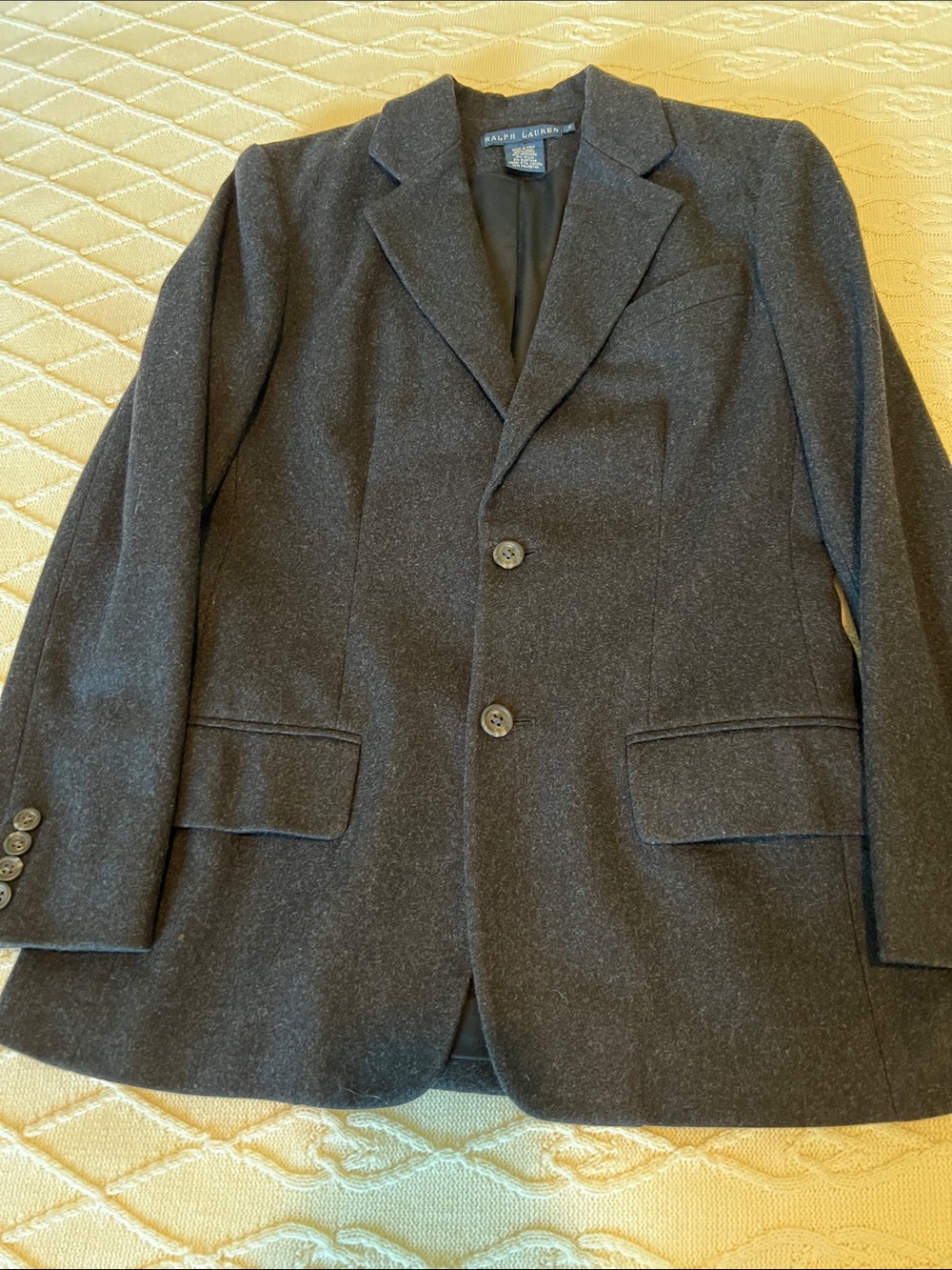 Ralph Lauren Dark Charcoal Wool/Cashmere blazer size 2